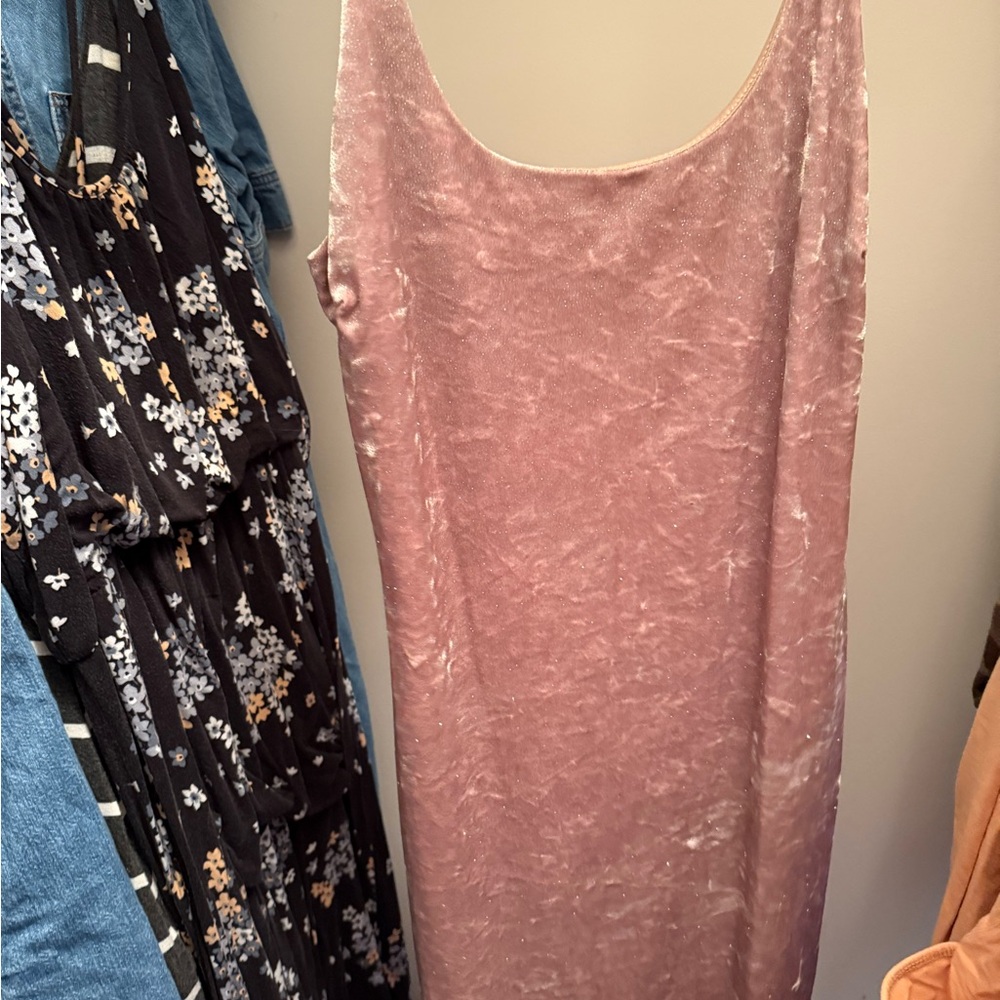 Windsor Sparkly Pink Velvet Dress